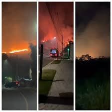 Incêndio ameaça residências e estabelecimentos comerciais em BH