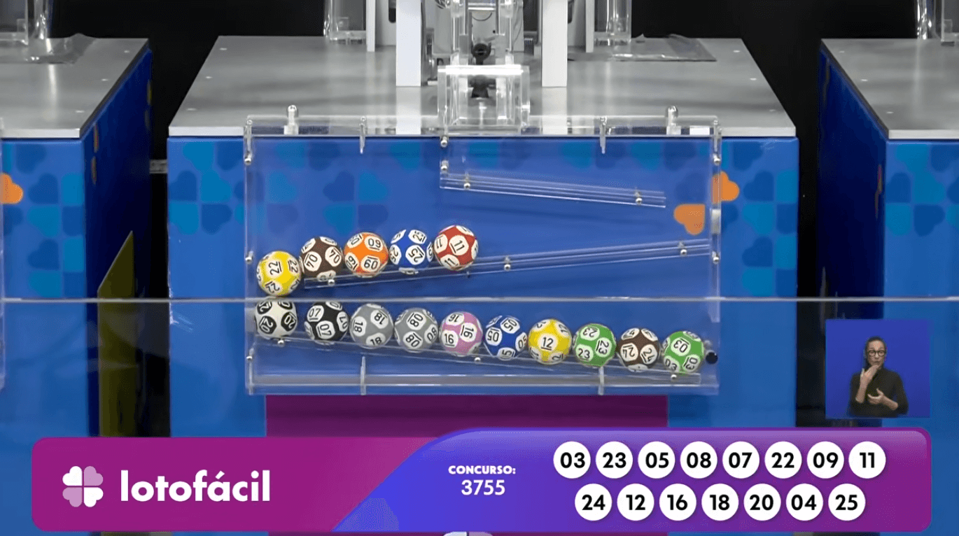 Resultado da Lotofácil 3755 hoje (06/08/2026): confira as 15 dezenas sorteadas