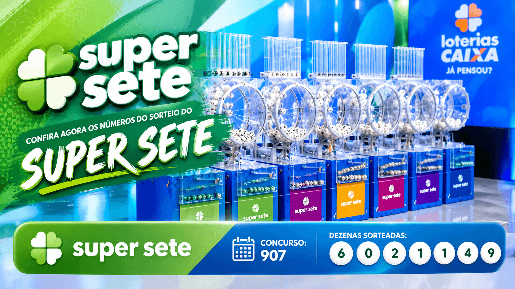 Resultado da Super Sete de hoje: veja as dezenas do concurso 907