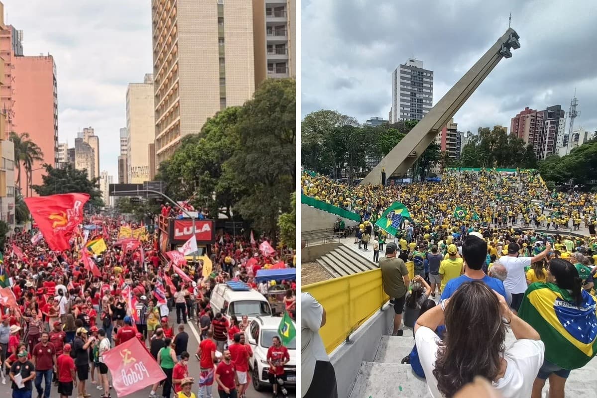 Apoios a Lula e Flávio Bolsonaro mobilizam multidões em atos pelo Brasil