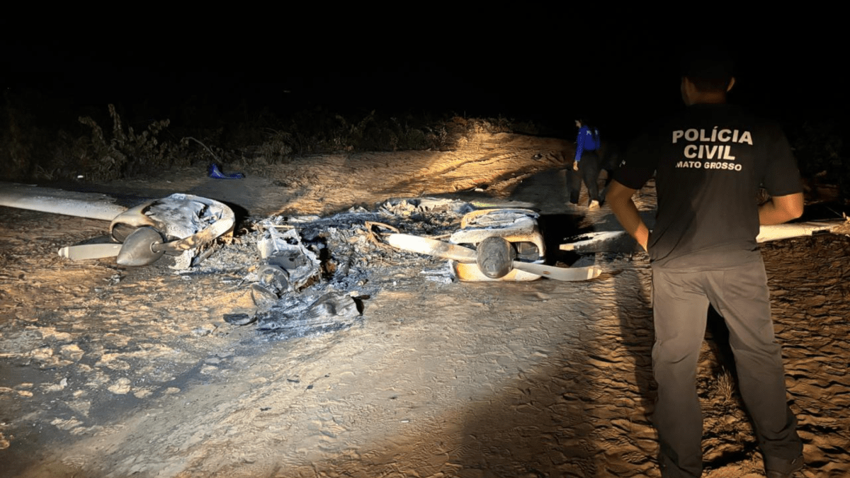 Investigação revela incêndio intencional em aeronave com drogas em MT