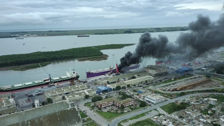 Incêndio em guindaste paralisa operações no Porto de Rio Grande