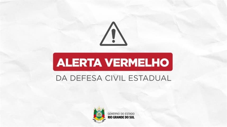 Alerta vermelho da Defesa Civil para inundação no Rio Quaraí