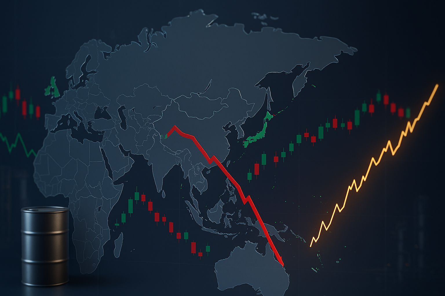 Bolsas asiáticas analisam riscos geopolíticos e flutuam em meio ao petróleo