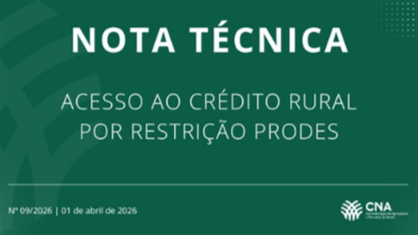 CNA Alerta Produtores sobre Análise de Desmatamento para Acesso ao Crédito Rural