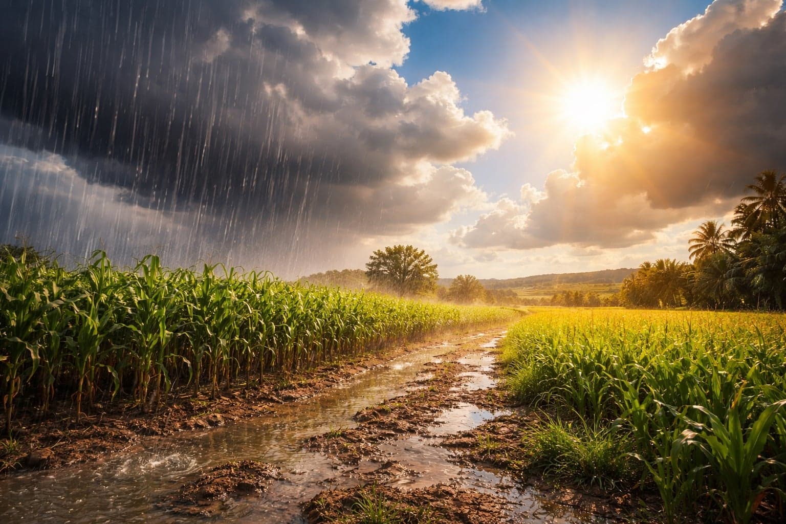Chuva no Sul e calor extremo marcam o Brasil nesta quarta-feira