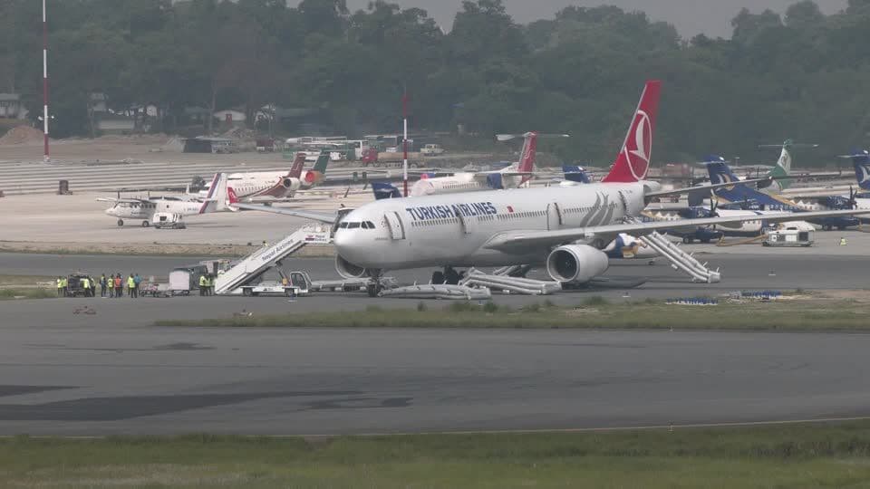 Turkish Airlines evacua voo em Katmandu após fumaça no trem de pouso