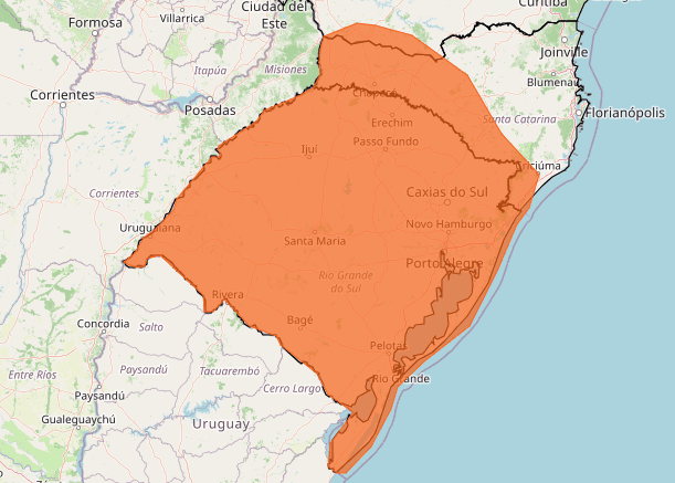 Alerta de Tempestade: Chuva de até 100 mm no Sul do Brasil