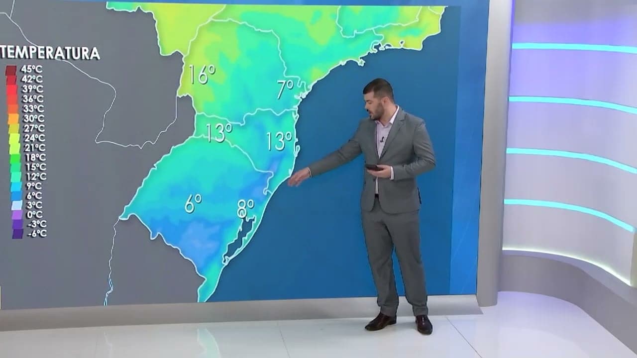 Frio intenso e geadas afetam o Sul, enquanto calor se intensifica no Centro-Oeste