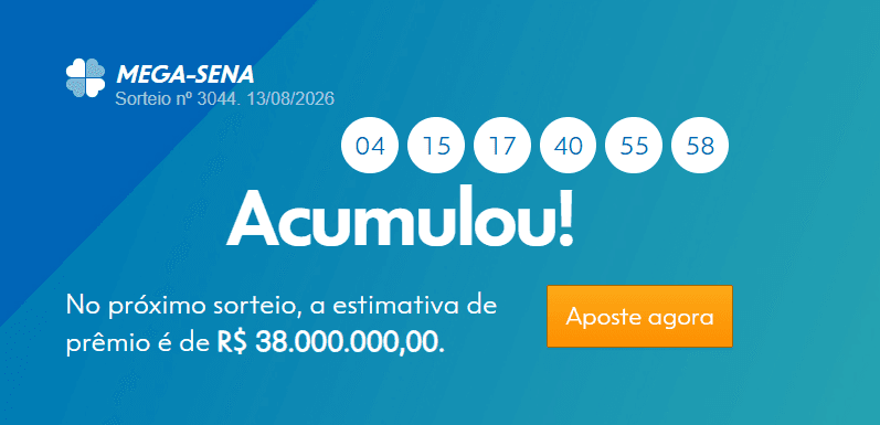 Mega-Sena acumulada: prêmio salta para R$ 38 milhões e aumenta expectativa para o próximo sorteio