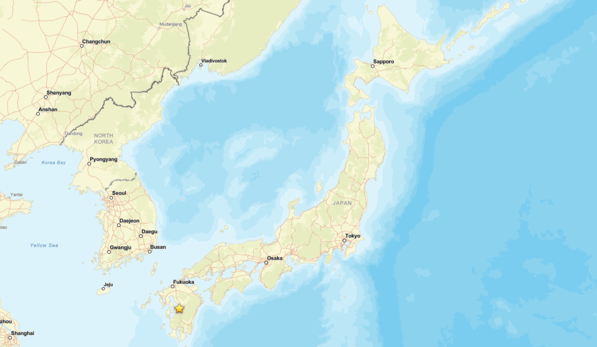 Terremoto de 7,1 força Japão a emitir alertas em Kyushu