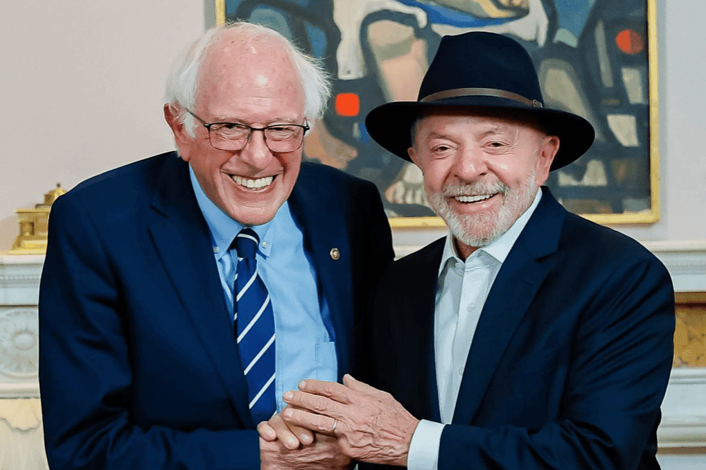 Lula se encontra com Bernie Sanders em Nova York e aborda eleições