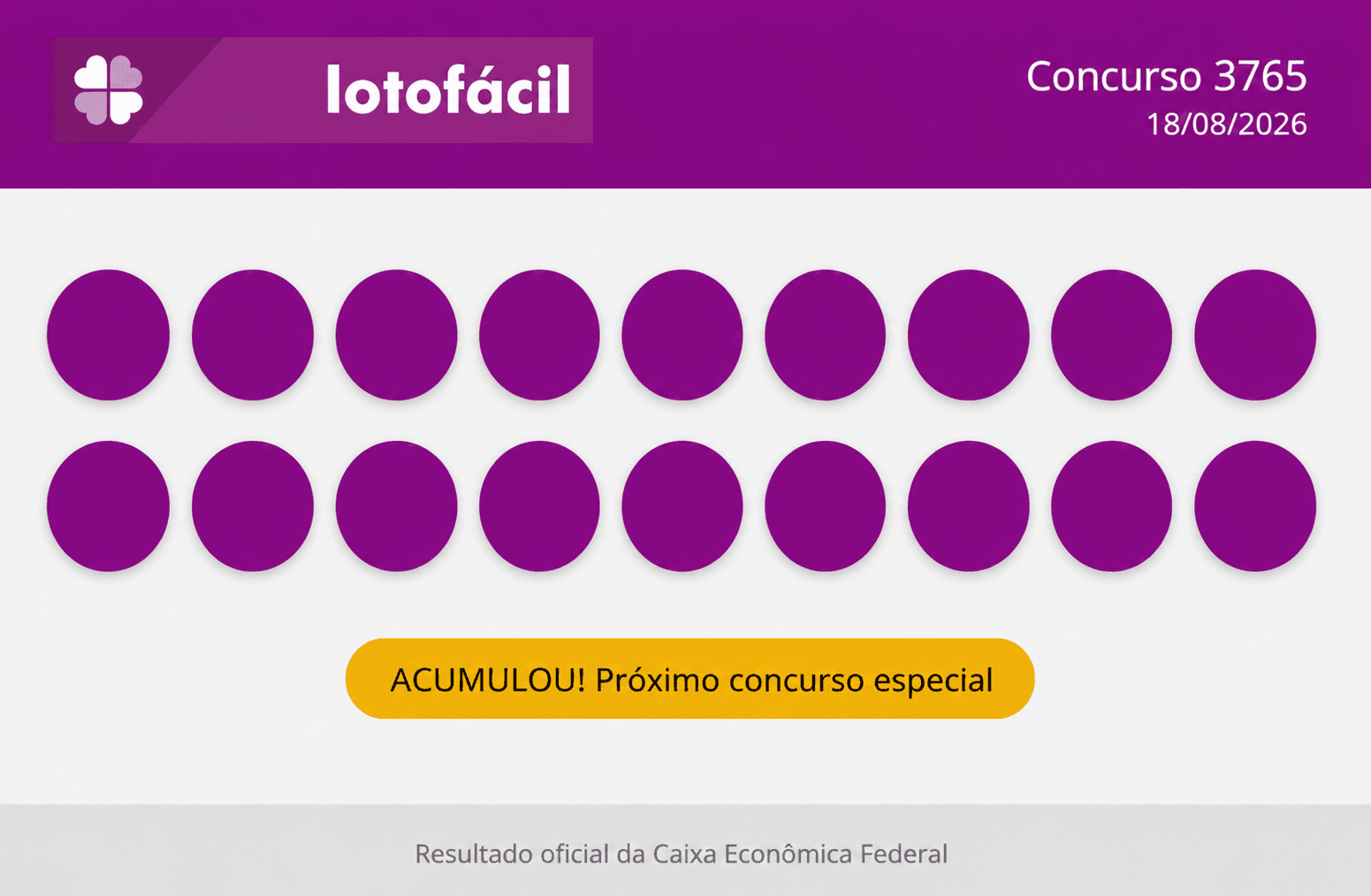 Resultado Lotofácil de hoje: concurso 3765 sorteia prêmio de R$ 5 milhões nesta terça-feira