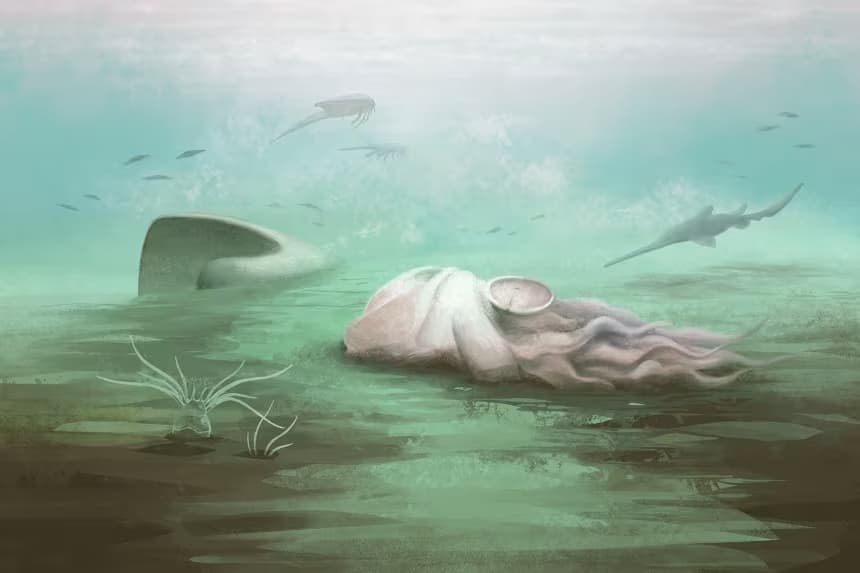 Fóssil reclassificado revela antigo parente do náutilo moderno