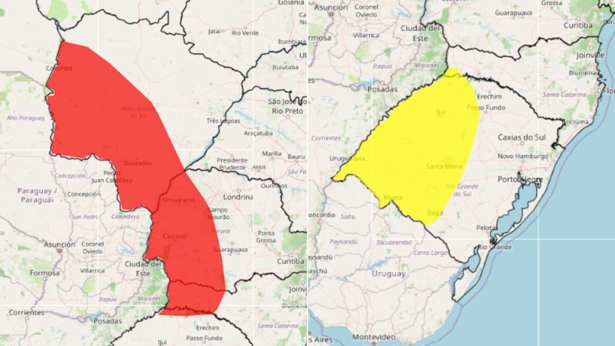 Inmet alerta para calor no Centro-Sul e chuvas fortes em diversas regiões