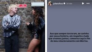 Juliano Floss e Marina Sena: o término inesperado
