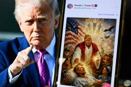 Trump apaga imagem polêmica que o retratava como Jesus Cristo