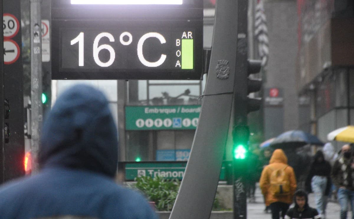 Nova frente fria traz ventos fortes e temperaturas baixas em SP