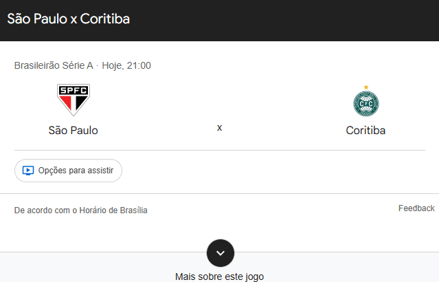 São Paulo x Coritiba: onde assistir, horário e escalações pelo Brasileirão