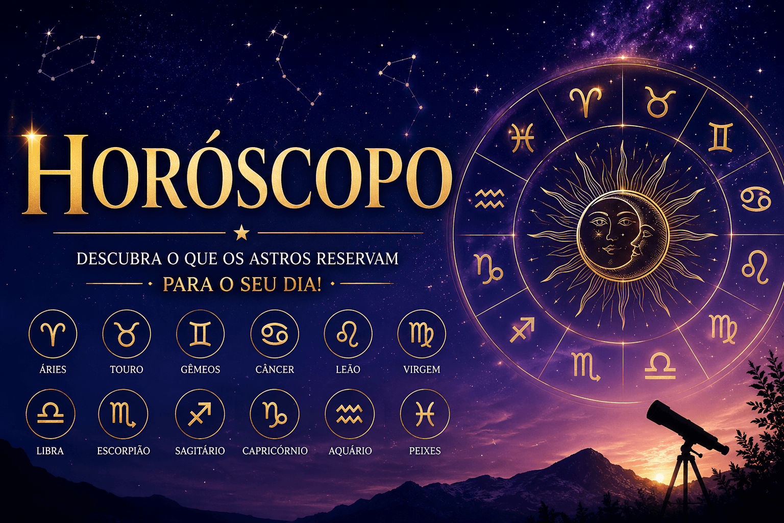 Horóscopo do dia: veja as previsões para os 12 signos nesta quarta-feira (19)