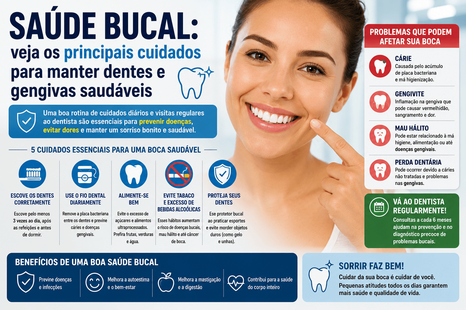 Saúde bucal: veja os principais cuidados para manter dentes e gengivas saudáveis