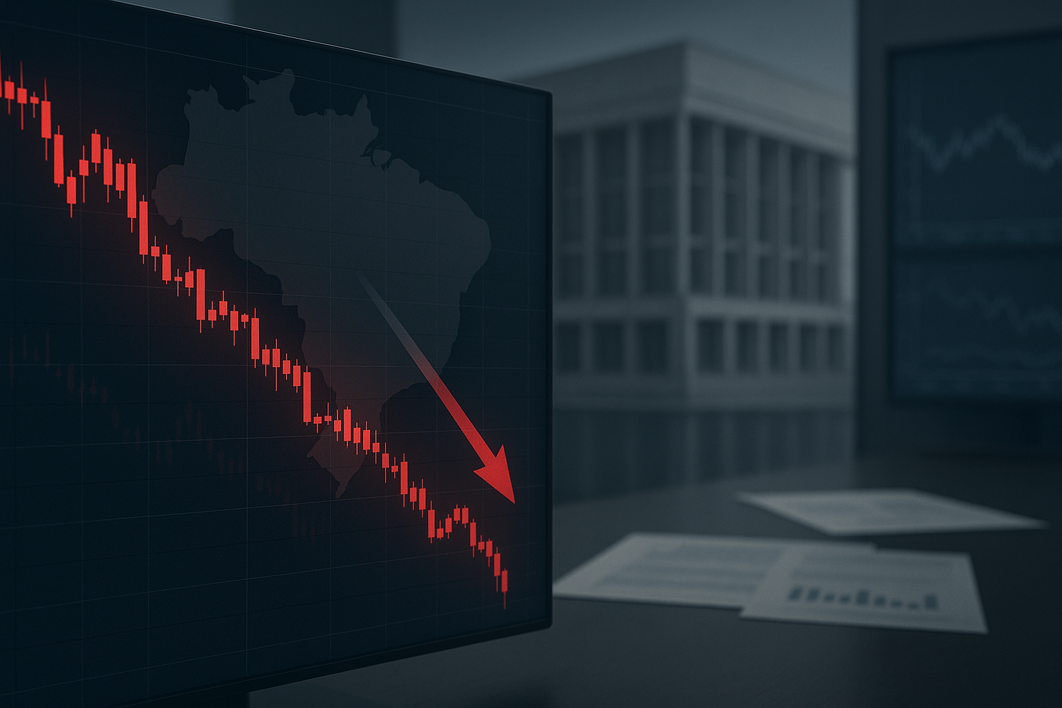 Ibovespa despenca após denúncias sobre Flávio Bolsonaro