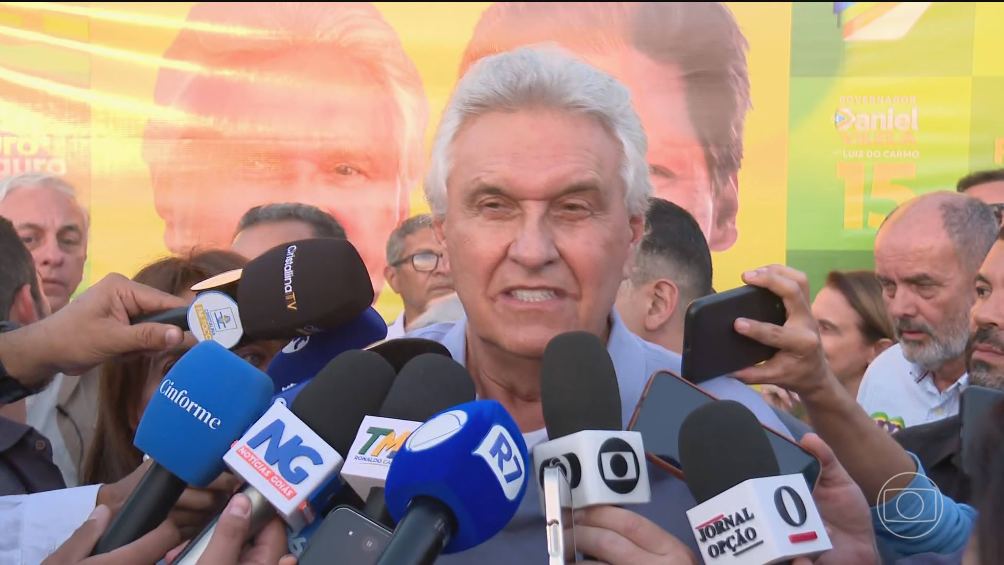 Ronaldo Caiado critica rivalidade política e corrupção em campanha