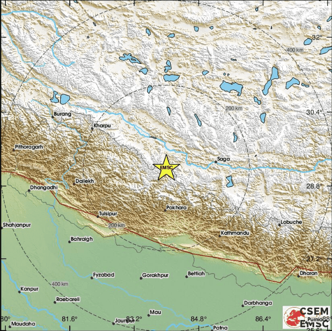 Tremor de magnitude 5,3 atinge Tibete na China