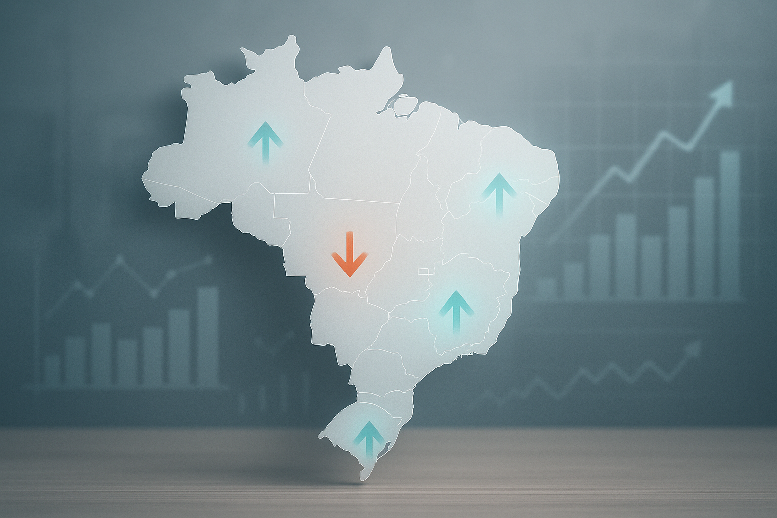 Crescimento econômico no Brasil em fevereiro; Centro-Oeste cai