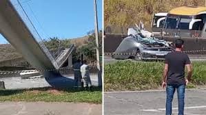 Acidente Fernão Dias Passarela Deixa Mãe e Filho Mortos