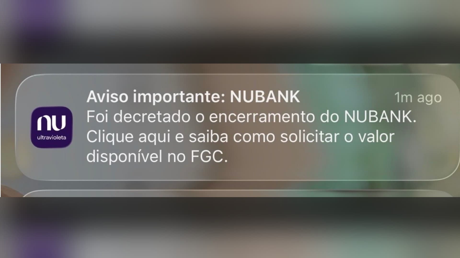 Nubank se desculpa após notificação falsa sobre fechamento do banco