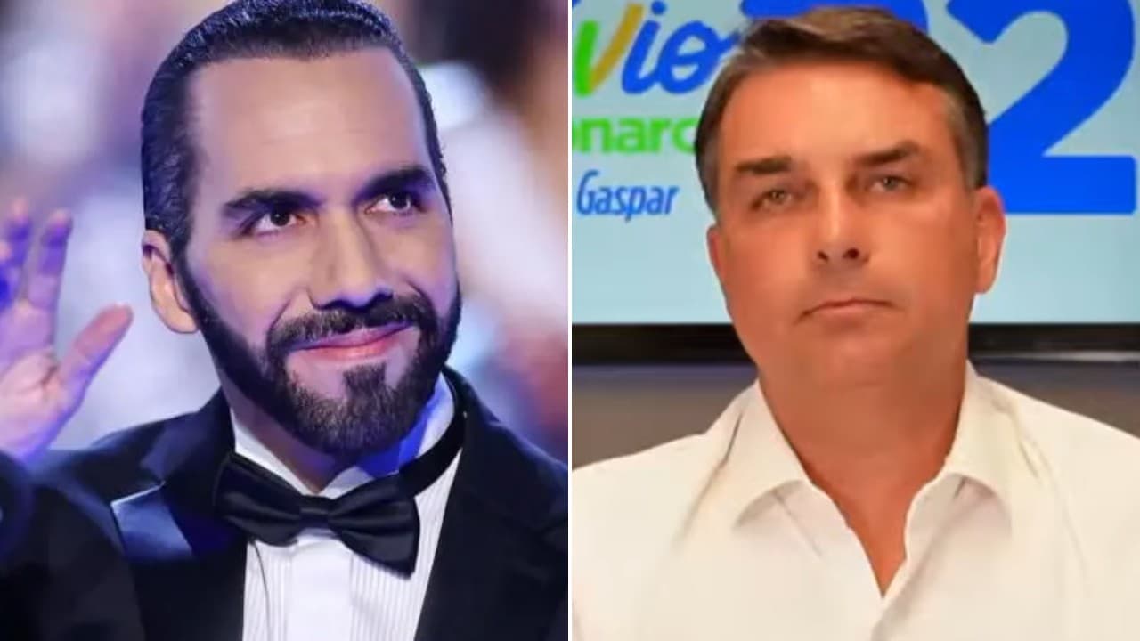 Flávio Bolsonaro se encontra com ministro de Justiça de El Salvador