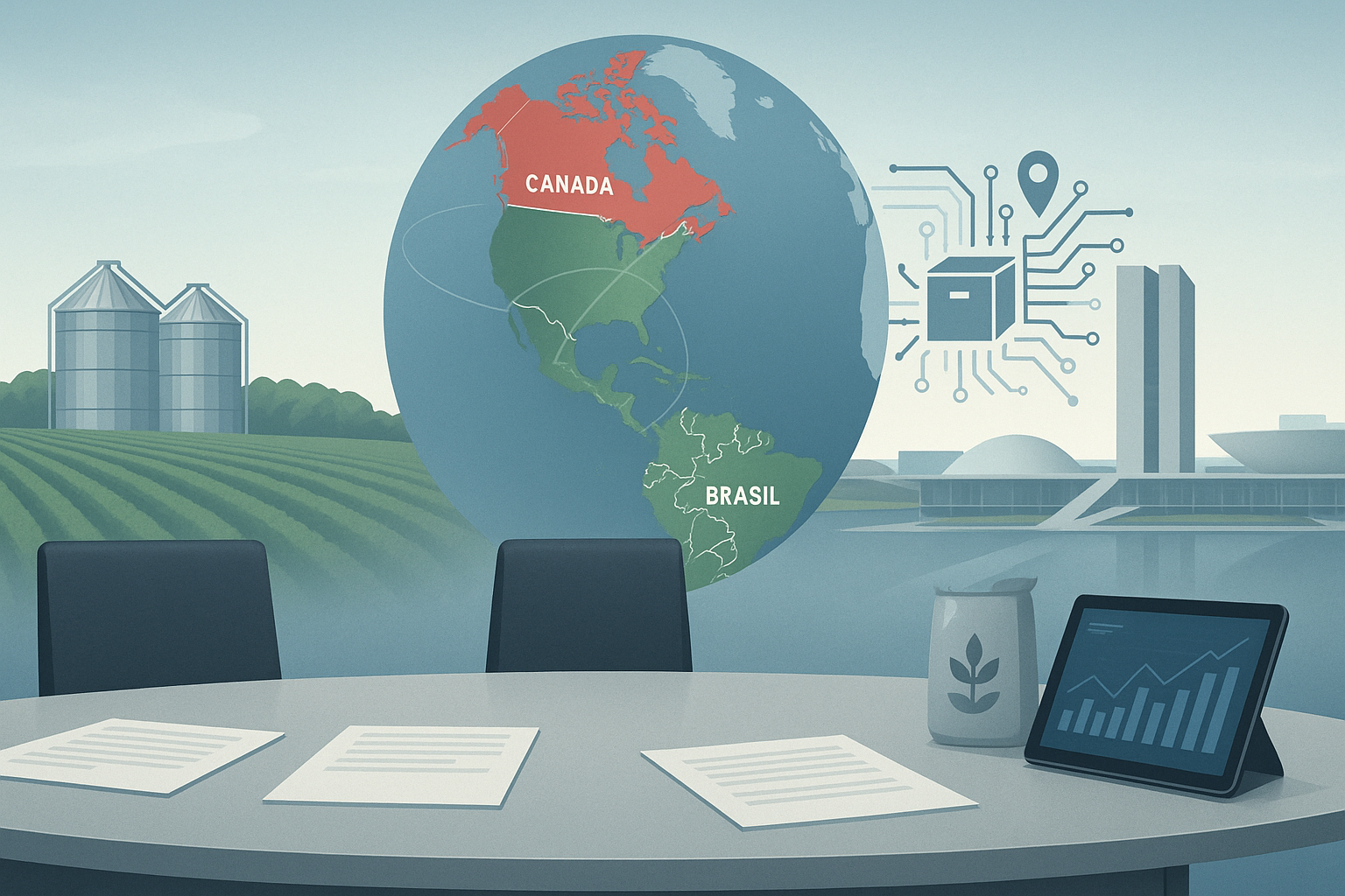 CNA discute comércio com delegação canadense em Brasília