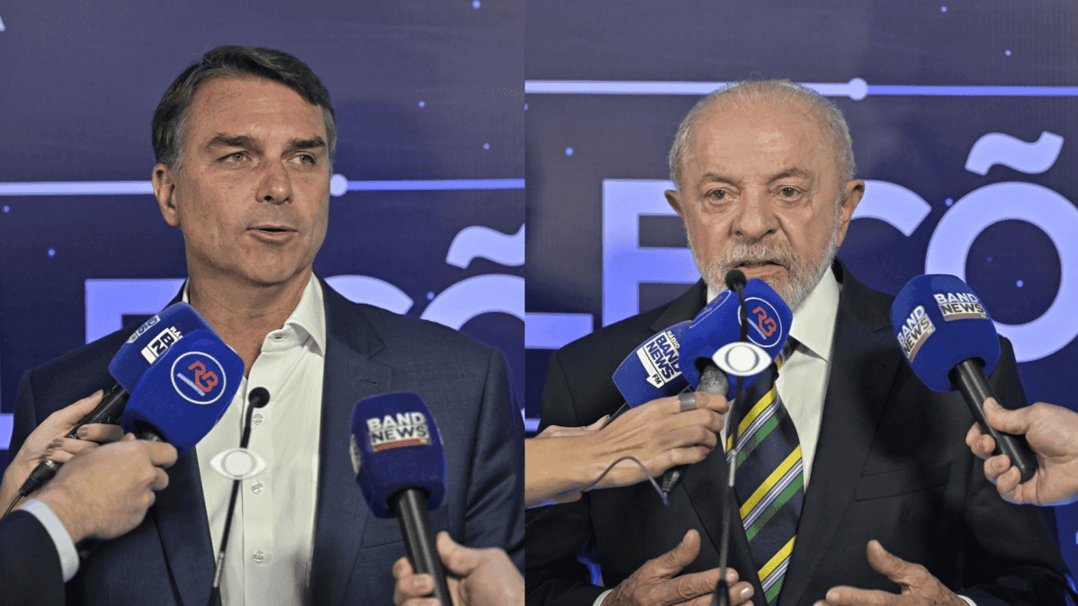 Flávio Bolsonaro e Lula debatem propostas no primeiro turno do pleito