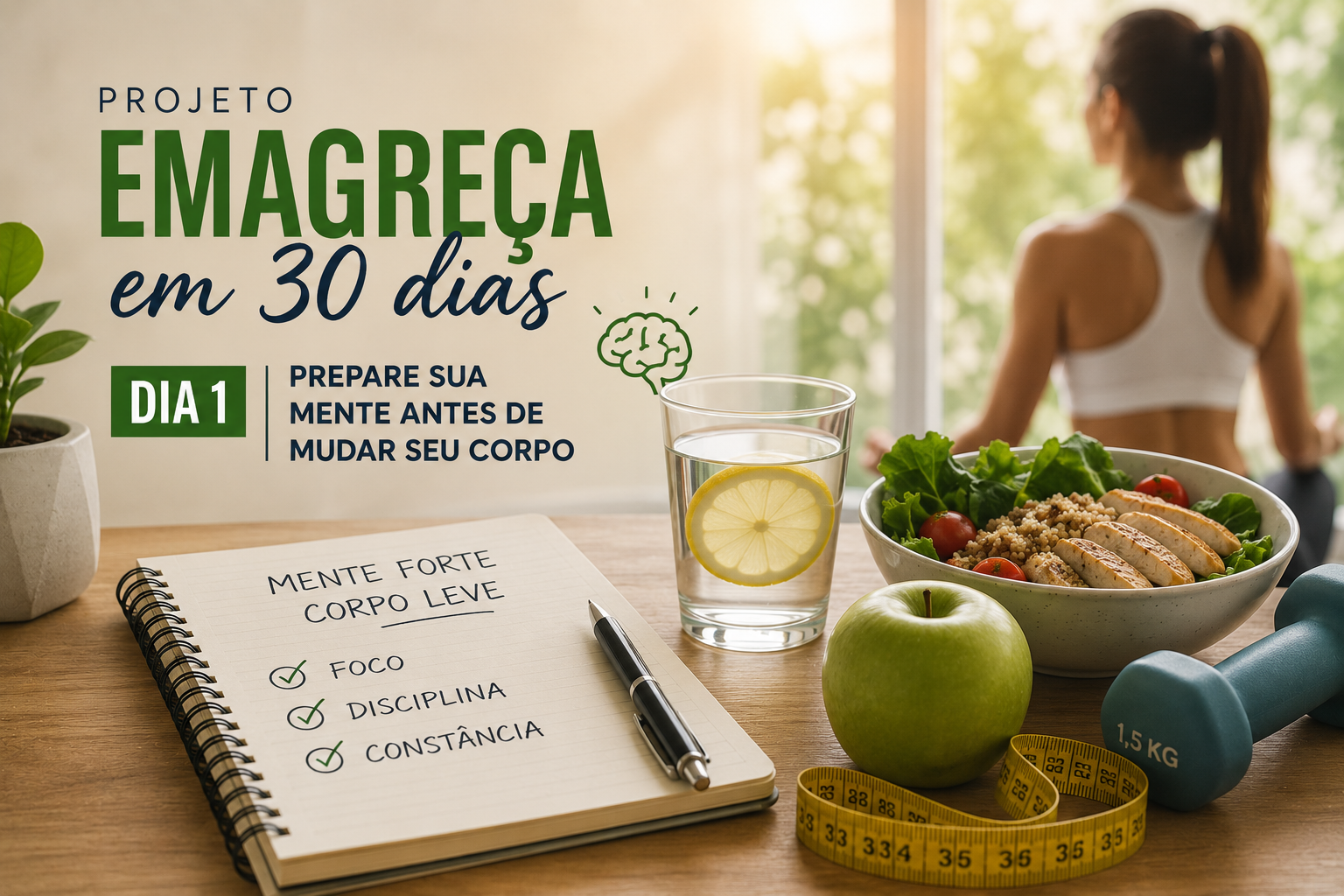 Projeto Emagreça em 30 Dias: Dia 1 — Prepare sua mente antes de mudar seu corpo
