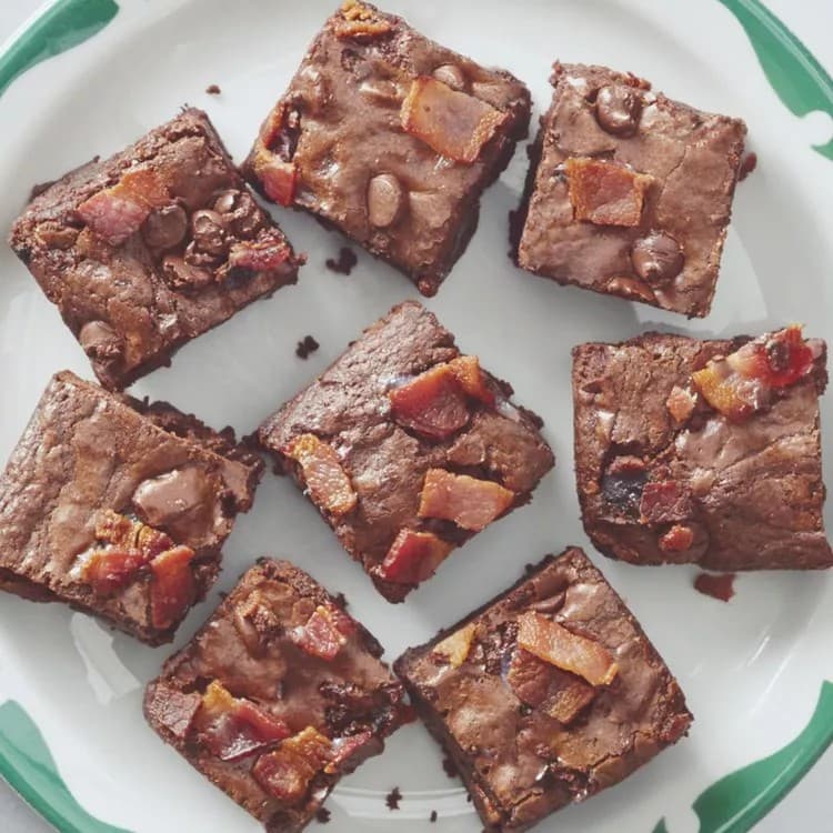 História do bacon e uma deliciosa receita de brownie