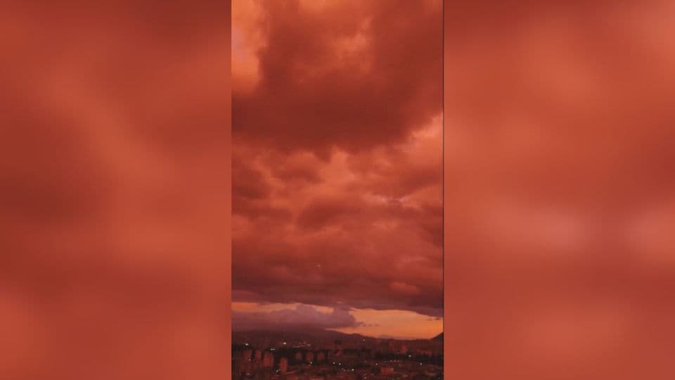 Céu avermelhado em Caracas assombra após terremotos devastadores