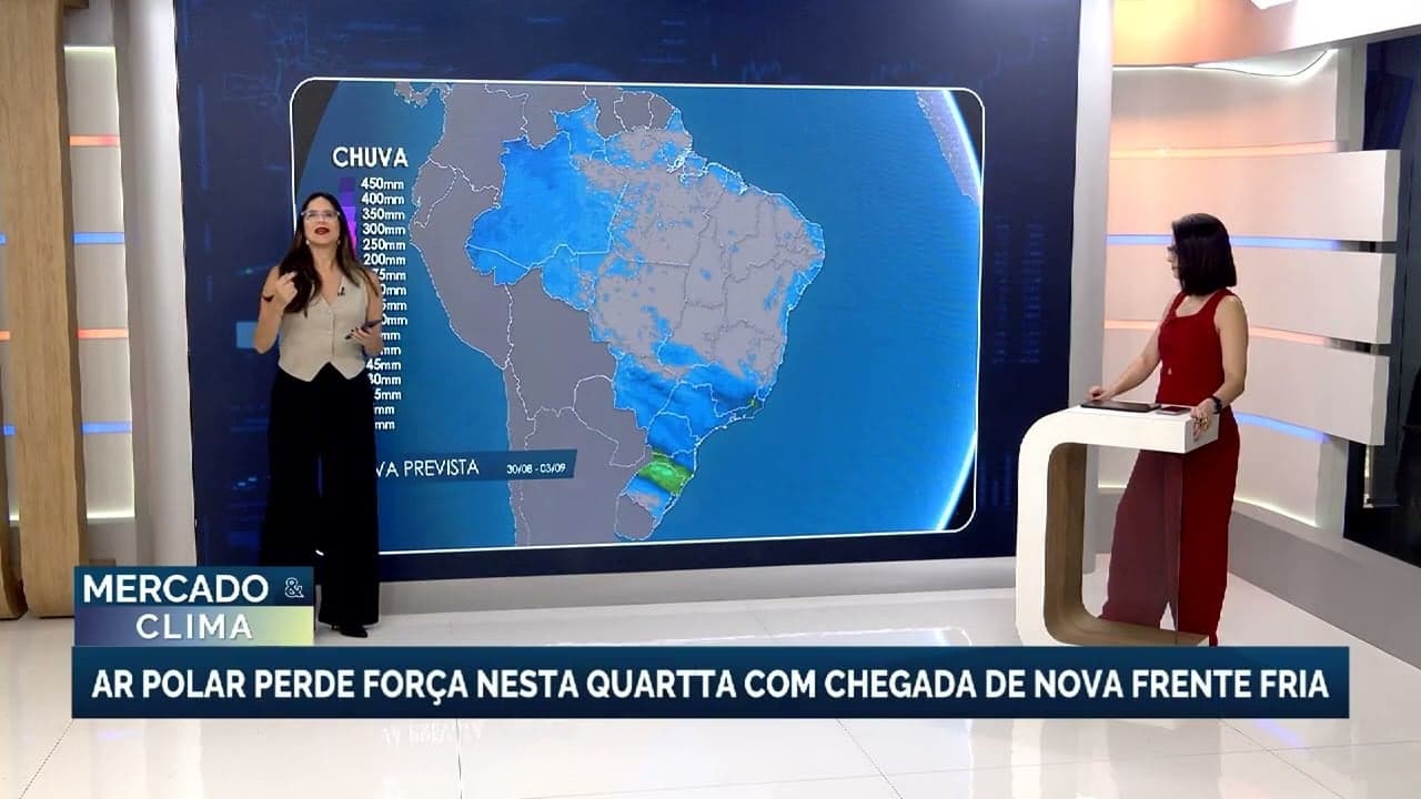 Frente fria provoca queda de temperaturas no Sul do Brasil