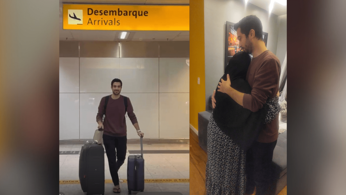 Egípcio finalmente reencontra família após 51 dias detido no Brasil