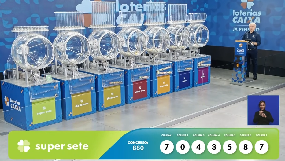 Resultado do Super Sete 880 hoje (31/07): confira os números sorteados por coluna