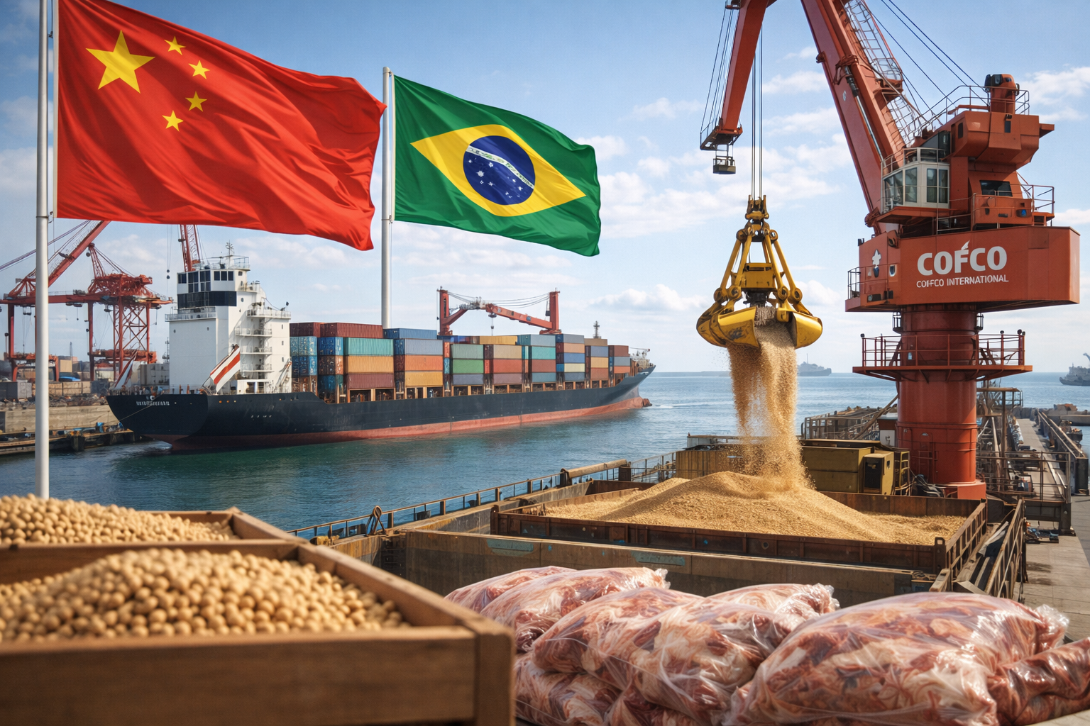 Investimentos chineses na América Latina reconfiguram comércio agrícola e rotas de grãos
