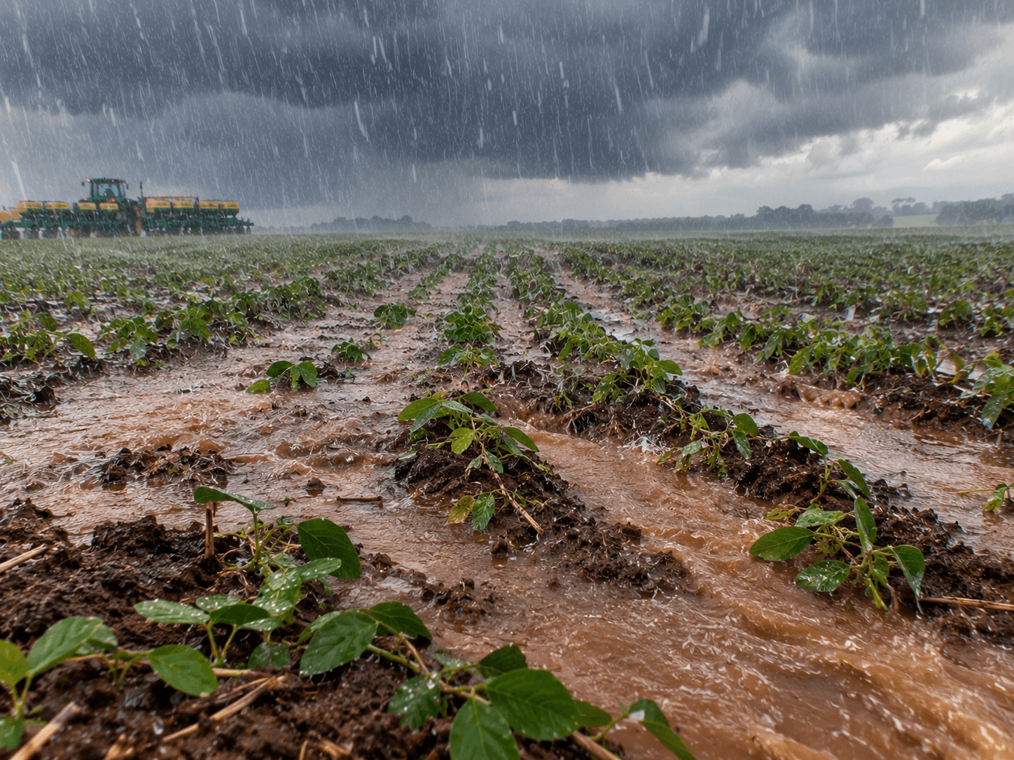 Chuvas excessivas no Paraná atrasam plantio da soja e colheita do trigo