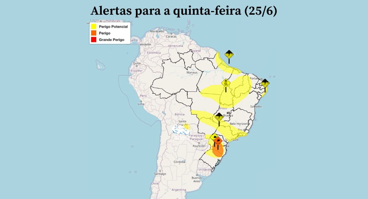 Instabilidades do tempo afetam Norte e Sudeste do Brasil