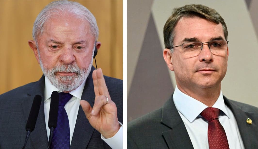 Lula e Flávio Bolsonaro em empate técnico em pesquisa de intenção de voto