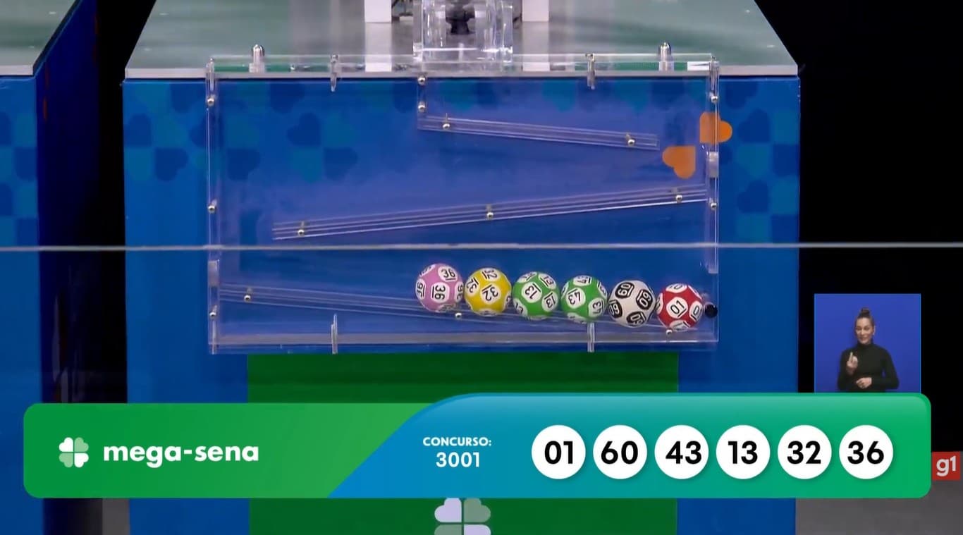 Mega-Sena sorteia prêmio de R$ 114 milhões em concurso 3001