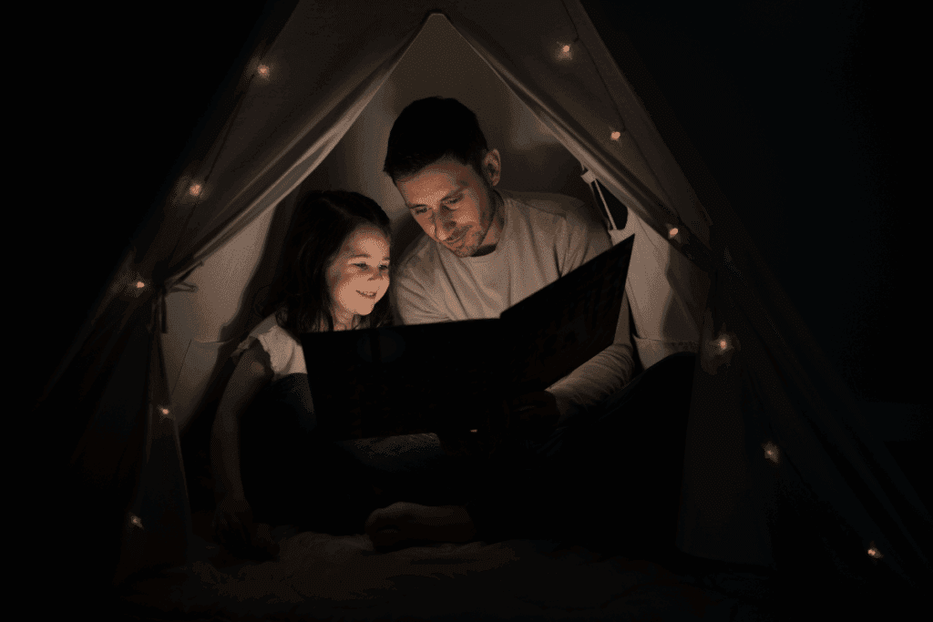 Leitura antes de dormir fortalece vínculo entre pais e filhos