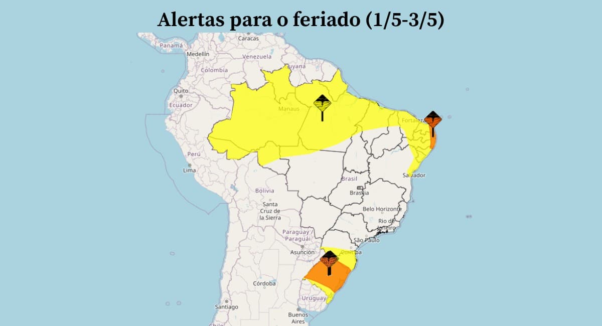 Frente fria traz contrastes climáticos em feriado do Dia do Trabalhador