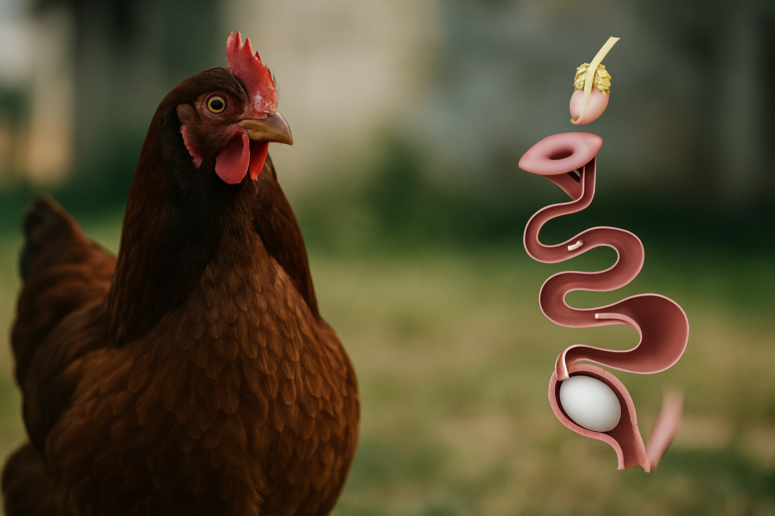 Como a Galinha Forma um Ovo em 25 Horas