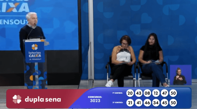 Resultado da Dupla Sena 3023: veja os números sorteados hoje no 1º e 2º sorteios