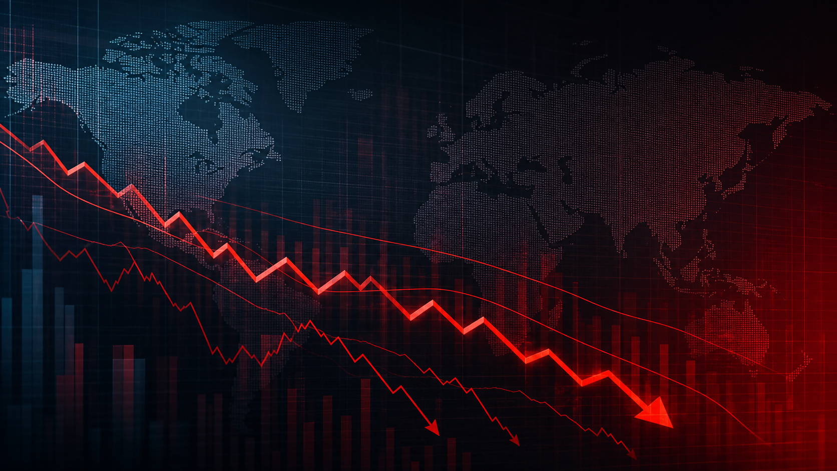 Ibovespa registra queda de 4% devido a incertezas internas e externas